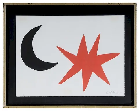 Alexander Calder, Moon and Star, circa 1970, lithograph on paper