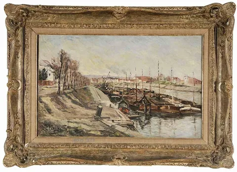 [Quai de la Marine] by Adolphe Clary-Baroux, oil on canvas, offered Mar 2017