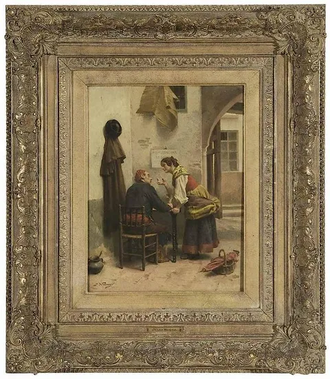Jules Worms, The Public Scribe ([Memorialista]), oil on panel