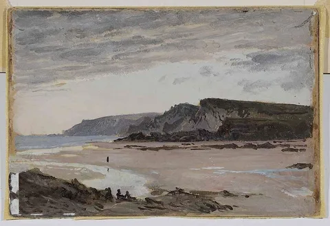 William Trost Richards, Near Bude Haven, Cornwall, oil on cardboard