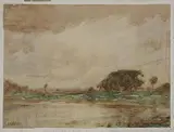 Marsh Landscape with Clouds, Brunk Auctions 2017