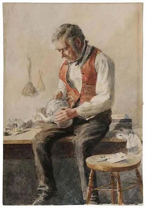 William Verplanck Birney, The Restorer, watercolor on paper