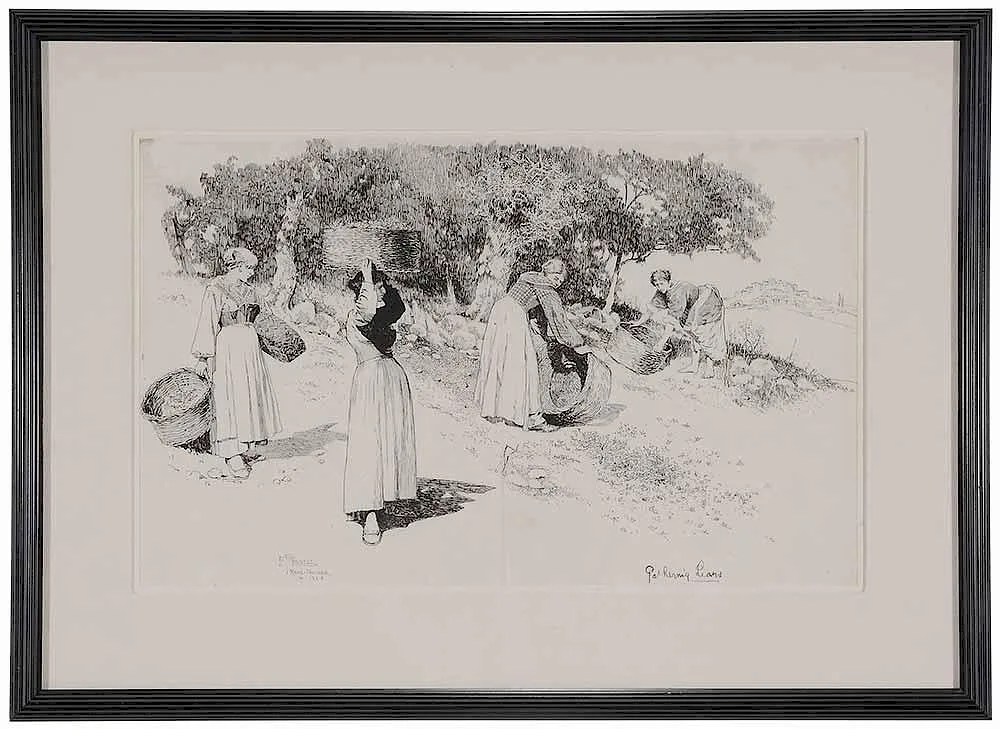Joseph Pennell, Gathering Leaves, 1884, ink on paper