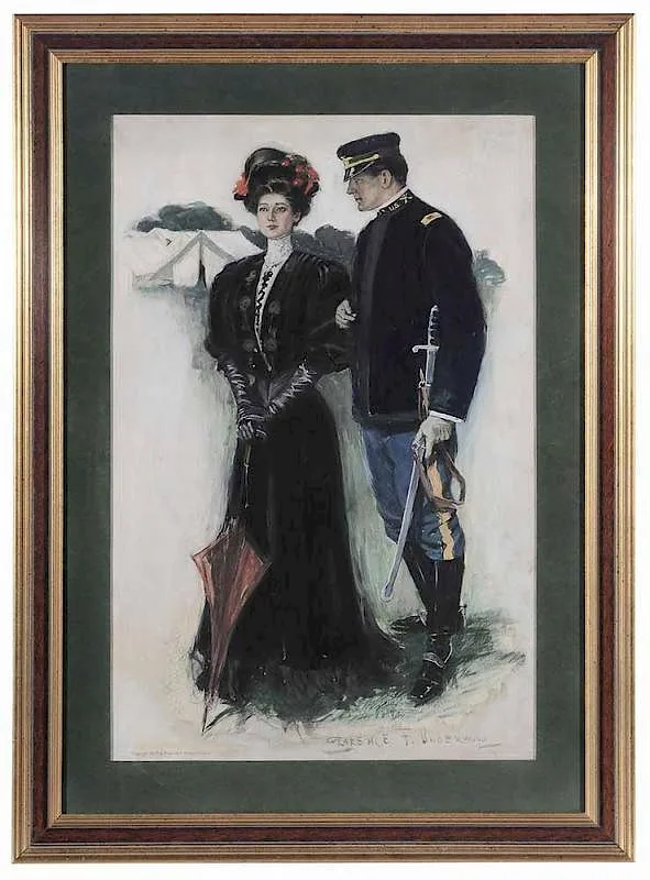 The Girl of the North, illustration for the The Underwood American Girl Calender by Clarence Frederick Underwood, 1907, gouache on illustration board, sold Mar 2017