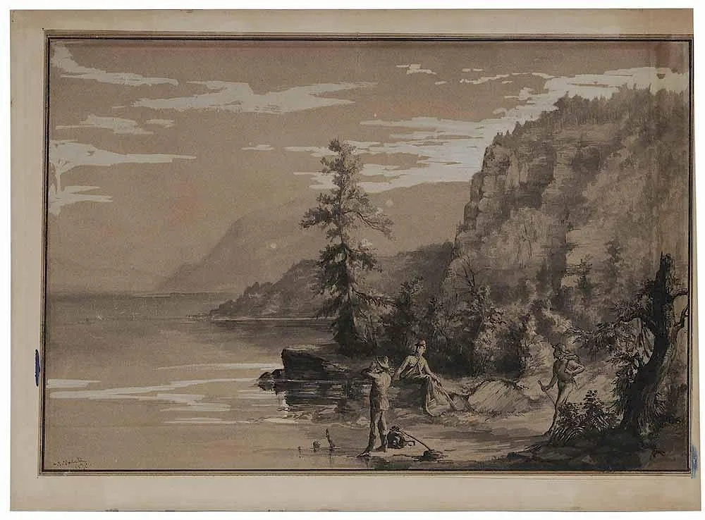 Adalbert J. Volck, Confederate Scouts on the Potomac, ink