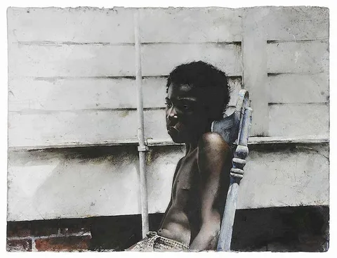 Stephen Scott Young, A Blue Chair, 1987, watercolor on paper