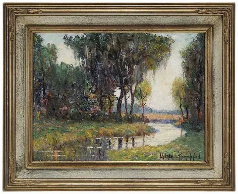 Walter Whitcomb Thompson, Indian Summer, Sea Island, Georgia, 1931, oil on canvas board