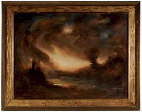 Creation by Francis Dayrell Kortheuer, 1971, oil on canvas, sold Mar 2017