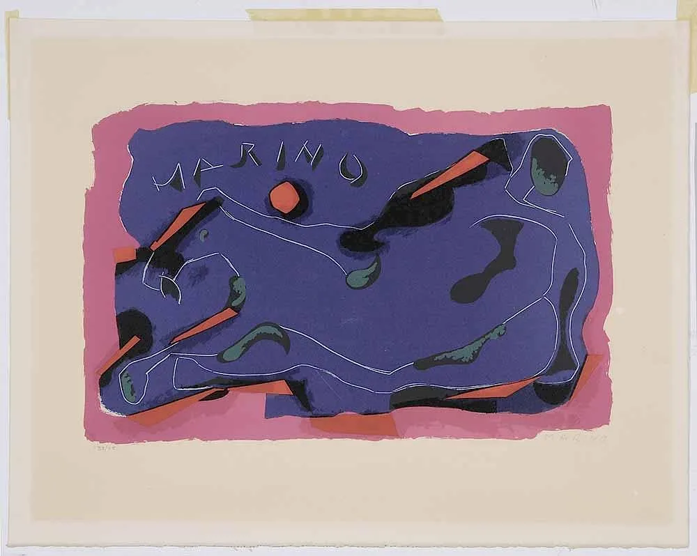 [Cavallo] by Marino Marini, 1974, color lithograph on Arches paper, offered Mar 2017