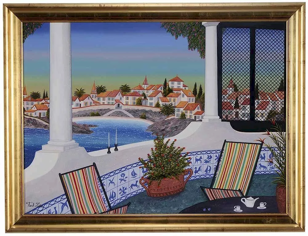 Fanch Ledan, [Un apres-midi mediterranean], 1990, acrylic on canvas