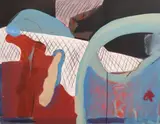 Frank Phelan, Red Screen, Oil on canvas
