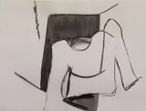 Frank Phelan, Tenor Sax, Charcoal and wash
