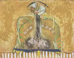 Alfonso López Monreal, Pianist, Oil on board