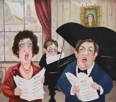 John Schwatschke, The Recital, Oil on canvas