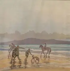 Helen Kerr, Winter Walk, Batik stitch