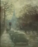 William Mason, University Road, Oil on board