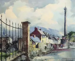 Kenneth Webb, Queen Elizabeth Ciun Ann Walker Monument, Derry, Oil on canvas