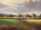 Norman J. McCaig, Cornfield, Celbridge, Oil on board