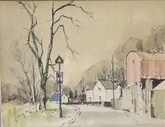George C. Morrison, Newtownards Road Ballywater, Watercolour