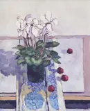 Richard Croft, Still Life With Cyclamens, Oil on canvas