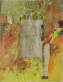 Richard Gorman, Bright Bed, Mixed media on Japanese paper