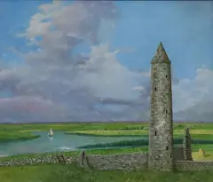 John Ryan, Clonmacnoise, County Offaly, Oil on board