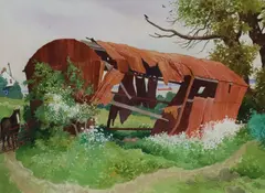James MacIntyre, The Remains Of Herdmans Farm, Greenisland, Co. Antrim, Watercolour