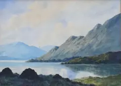Douglas Alexander, On Lough Anure, Watercolour
