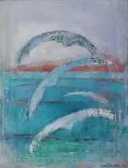 Anne Donnelly, Wings At Sunset, Oil on canvas