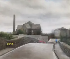 Eugene Conway, At Canice's Cathedral, Pastel