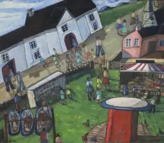 Orla Egan, Going To The Carnival, Oil on board