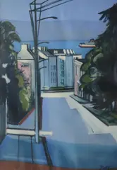 George Potter, Summer, Clarinda Park West, Dun Laoghaire, Oil on paper