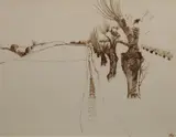 Patrick Pye, Rural Fields, Pen & ink
