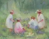 Elizabeth Brophy, The Last Of The Bluebells, Oil on board