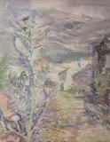 Alicia Boyle, Donkey & Thistle, Watercolour