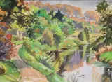Arthur Buchman, Reflections On The Lagan, Oil on board