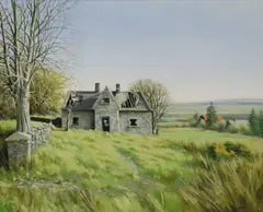 Eugene Conway, Ruined Cottage, Wicklow, Oil on canvas