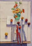 Richard Croft, Still Life With Nasturtiums, Oil on canvas