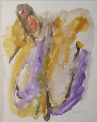 Study For Back by Barrie Cooke, Oil on paper, sold Feb 2026