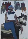 Paul Funge, Study Of A Woman, Oil on paper laid on board