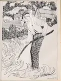 James MacIntyre, Turning The Soil, Pen and ink