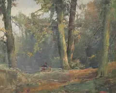 William Gibbes Mackenzie, The Pond Belvoir Park, Oil on canvas