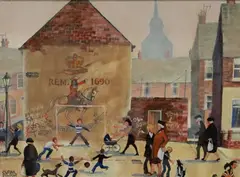 Cupar Pilson, Sport Vs Polictics In North Belfast, Acrylic on canvas board