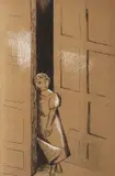 Imogen Stuart, Girl In Doorway, Etching