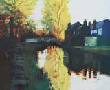 Brett McEntagart, Autumn Canal, Etching