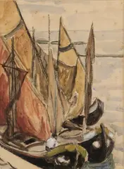 Grace Henry, Fishing Boats, Chioggia, Watercolour