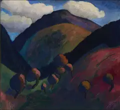 Above Lough Dan by Peter Collis, Oil on canvas, sold May 2026
