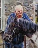 Mark O'Neill, Contemplating The Sale, Oil on board