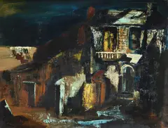 Seamus O'Colmain, Shadows, Oil on board
