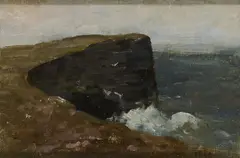 Nathaniel Hone, Look Out Cliff, Kilkee, Co. Clare, Oil on board